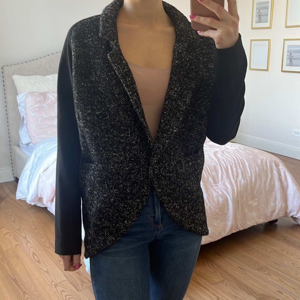 ANTHROPOLOGIE Funktional Boucle Tweed Blazer Jacket